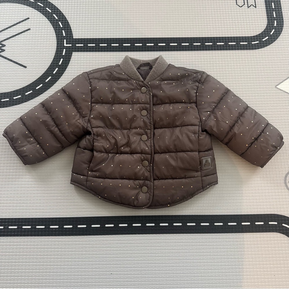 Gap Baby Brown & Gold Puffer Jacket